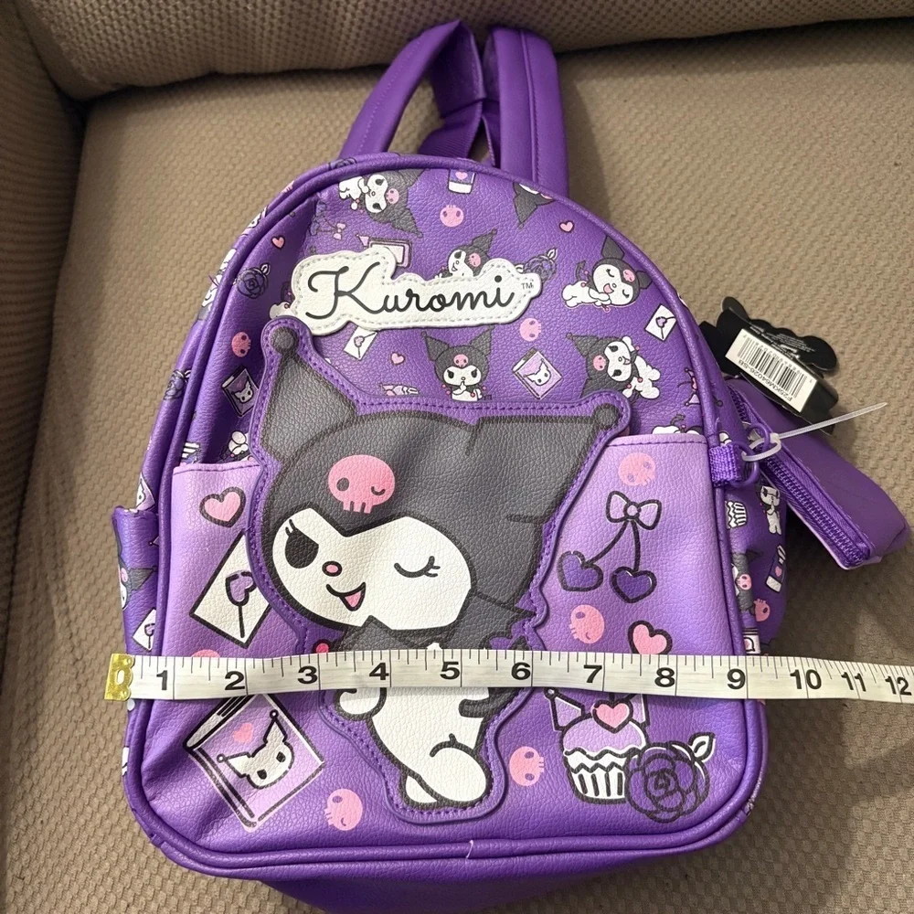 Kuromi Kids Backpack and Coin Pouch in Purple